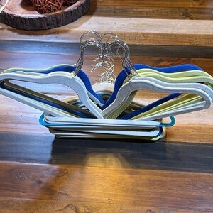 Velvet Set of 28 Kids Non-Slip Hangers- Multicolor
